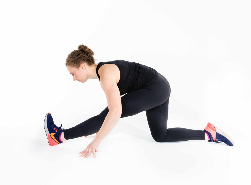 post-run stretch half split